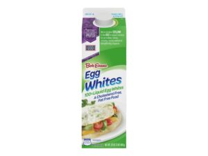 A container of egg whites.
