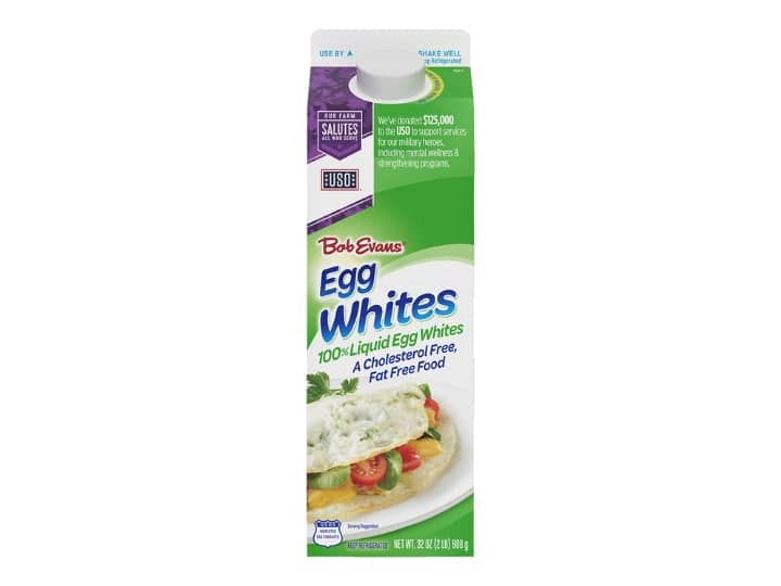 A container of egg whites.