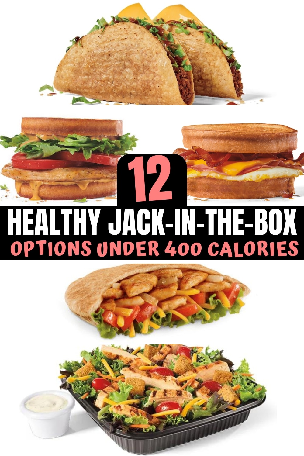 a bunch of healthy jack in the box options.