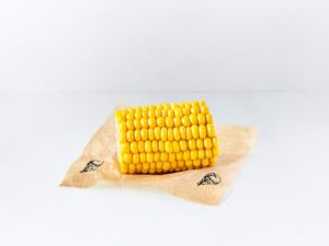 A piece of corn on the cobb.