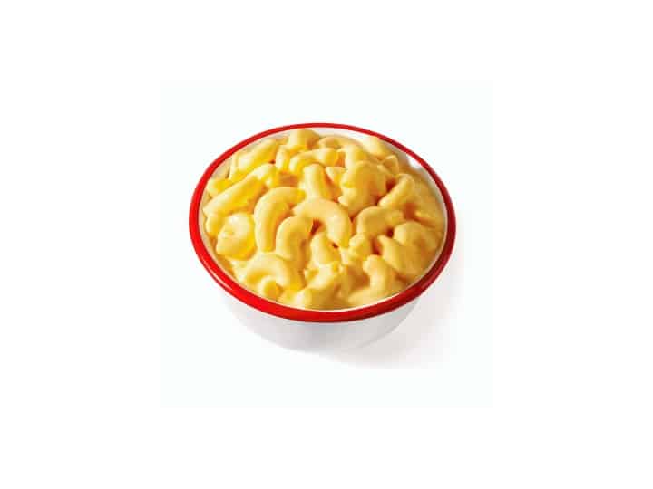 A bowl of mac and cheese.