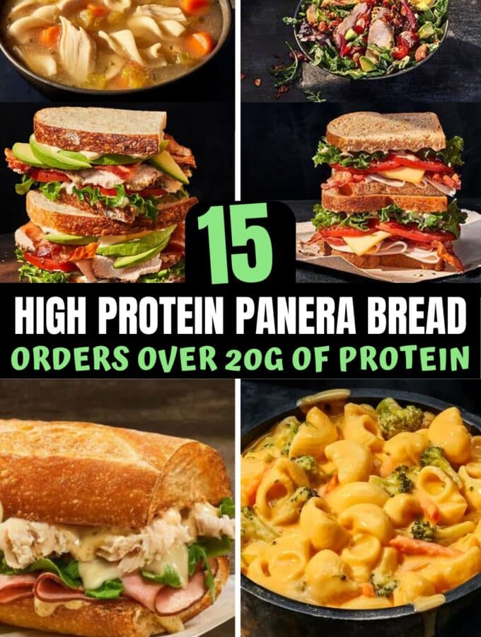 A bunch of high protein panera options.