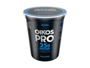 A tub of Greek yogurt.