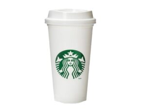 A cup of Starbucks coffee.