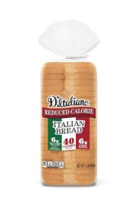 A loaf of D'Italiano Low Calorie Bread.
