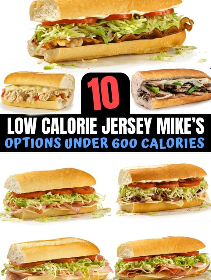 A bunch of low calorie healthy Jersey Mike's subs.