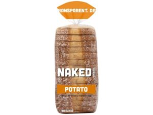 A bag of Naked potato bread