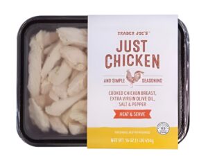 An image of a Trader Joe's just chicken on a white background.