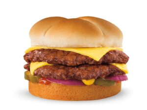 An image of the Culver's ButterBurger with Cheese on a white background.