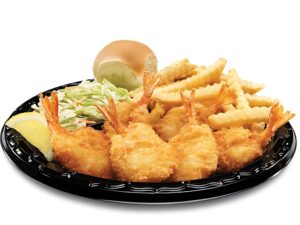 An image of Culver's Butterfly Jumbo Shrimp Dinner on a white background.