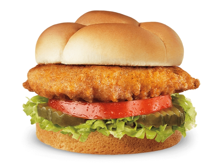 An image of Culver's Crispy Chicken Sandwich on a white background.