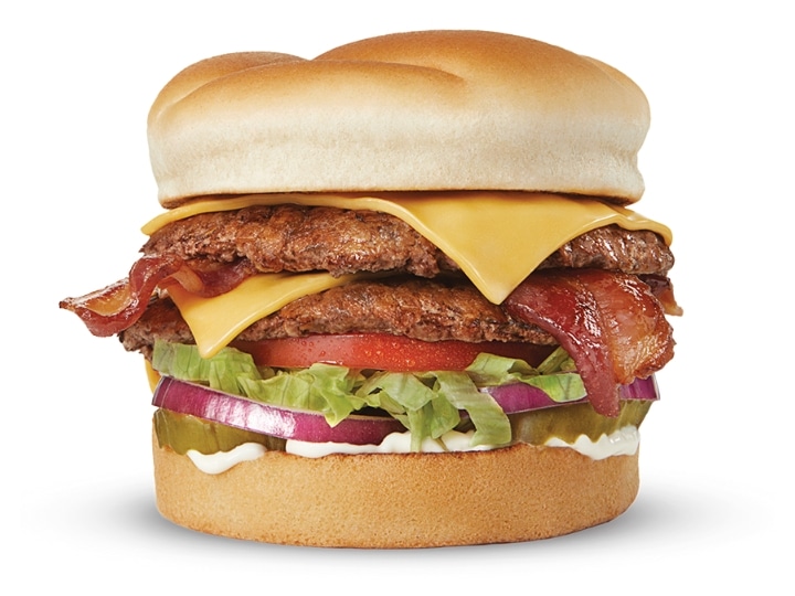 An image of Culver's Bacon Deluxe on a white background.