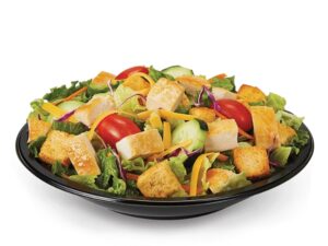 An image of Culver's Garden Fresco Salad with Grilled Chicken on a white background.