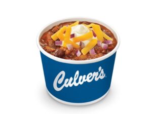An image of Culver's George's Chili Supreme on a white background.