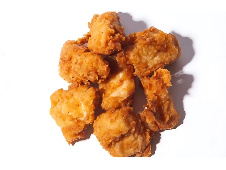 An image of Shake Shack chicken bites on a white background.