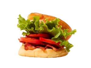 An image of a Shake Shack blt on a white background.