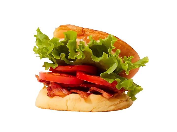 An image of a Shake Shack blt on a white background.