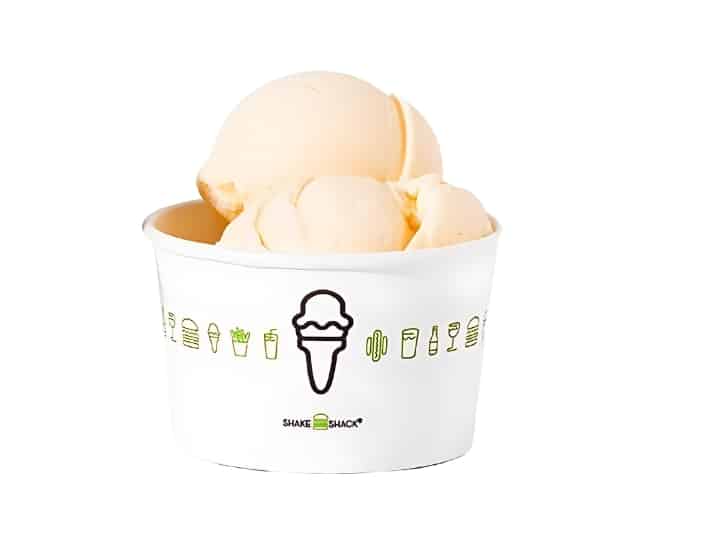 An image of a Shake Shack single vanilla cup on a white background.