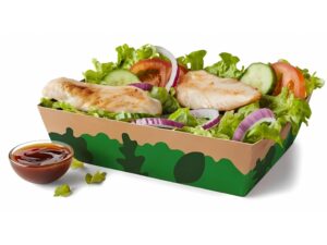 A grilled chicken salad from McDonald's.