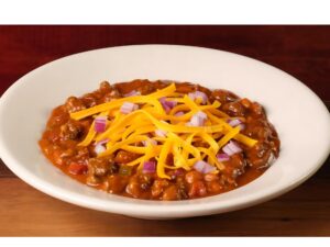 A bowl of Texas Roadhouse Texas Red chili