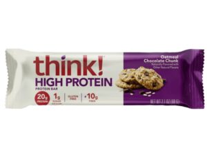Think high protein bar in oatmeal chocolate chunk