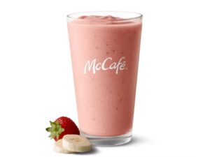 A McDonald's strawberry banana smoothie